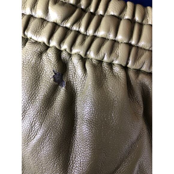 Natori Faux Leather Joggers Pants Pull On Elastic Drawstring Waist Olive XS - Picture 8 of 10